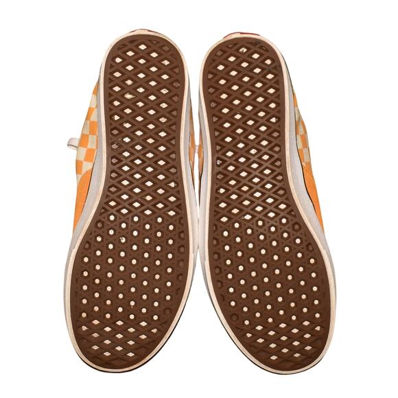 VANS $80 Comfy Cush Orange Checker Suede Classic Skate Shoe M 9 / W 10.5 - Picture 6 of 7